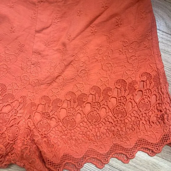 🖤 011 Free People Fp One Aimee Shorts Embroidered Button Pappya Size Medium