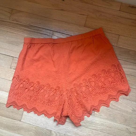 🖤 011 Free People Fp One Aimee Shorts Embroidered Button Pappya Size Medium
