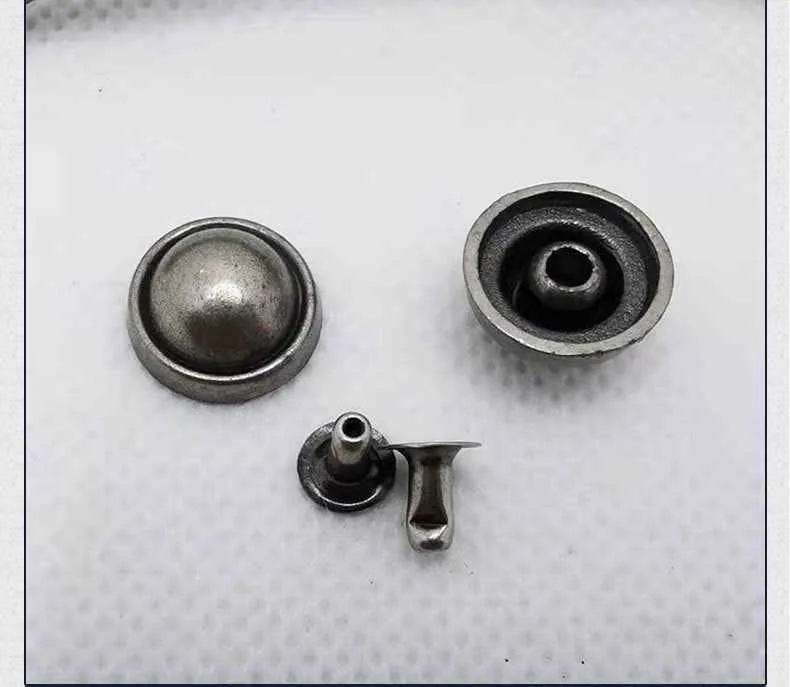 10/12/14MM Antique Silver Metal Mushroom Rivets 30 Pack