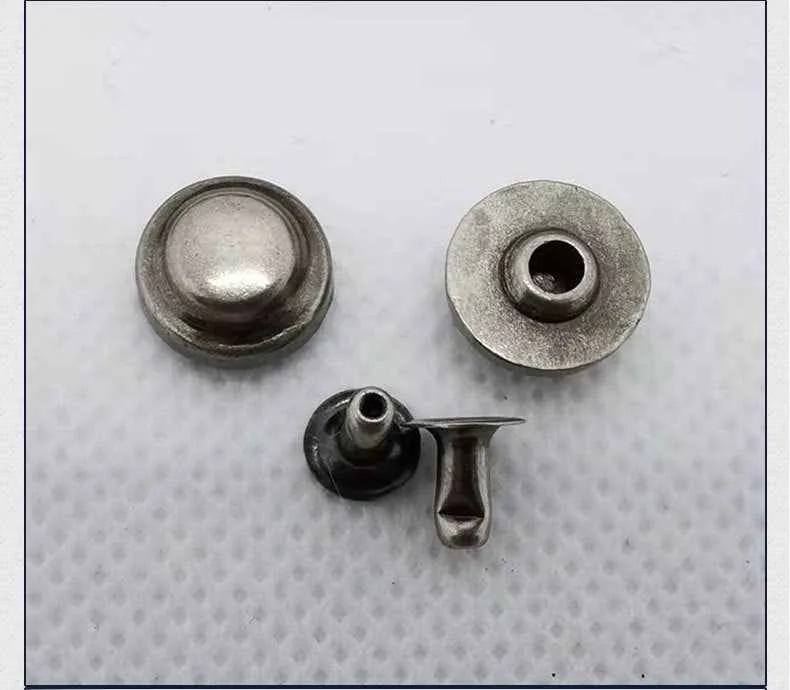 10/12/14MM Antique Silver Metal Mushroom Rivets 30 Pack