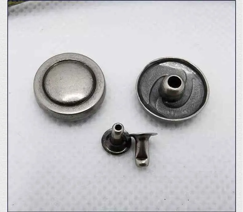 10/12/14MM Antique Silver Metal Mushroom Rivets 30 Pack