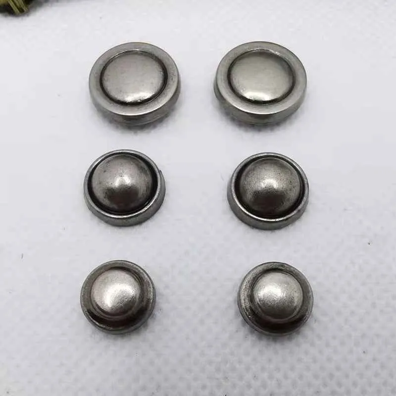 10/12/14MM Antique Silver Metal Mushroom Rivets 30 Pack