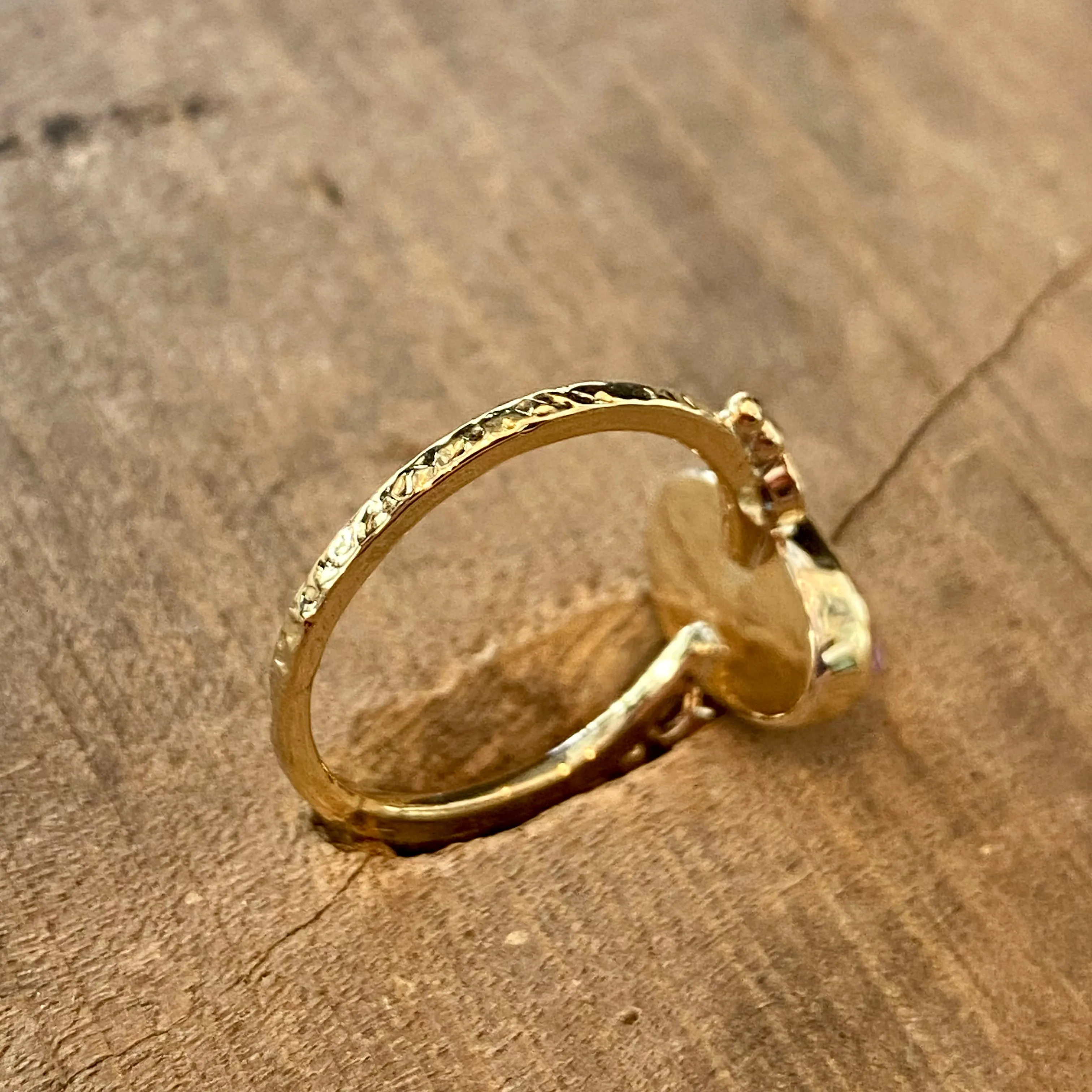 14k Imperial Topaz Ring With Pink Sapphires & Black Diamonds