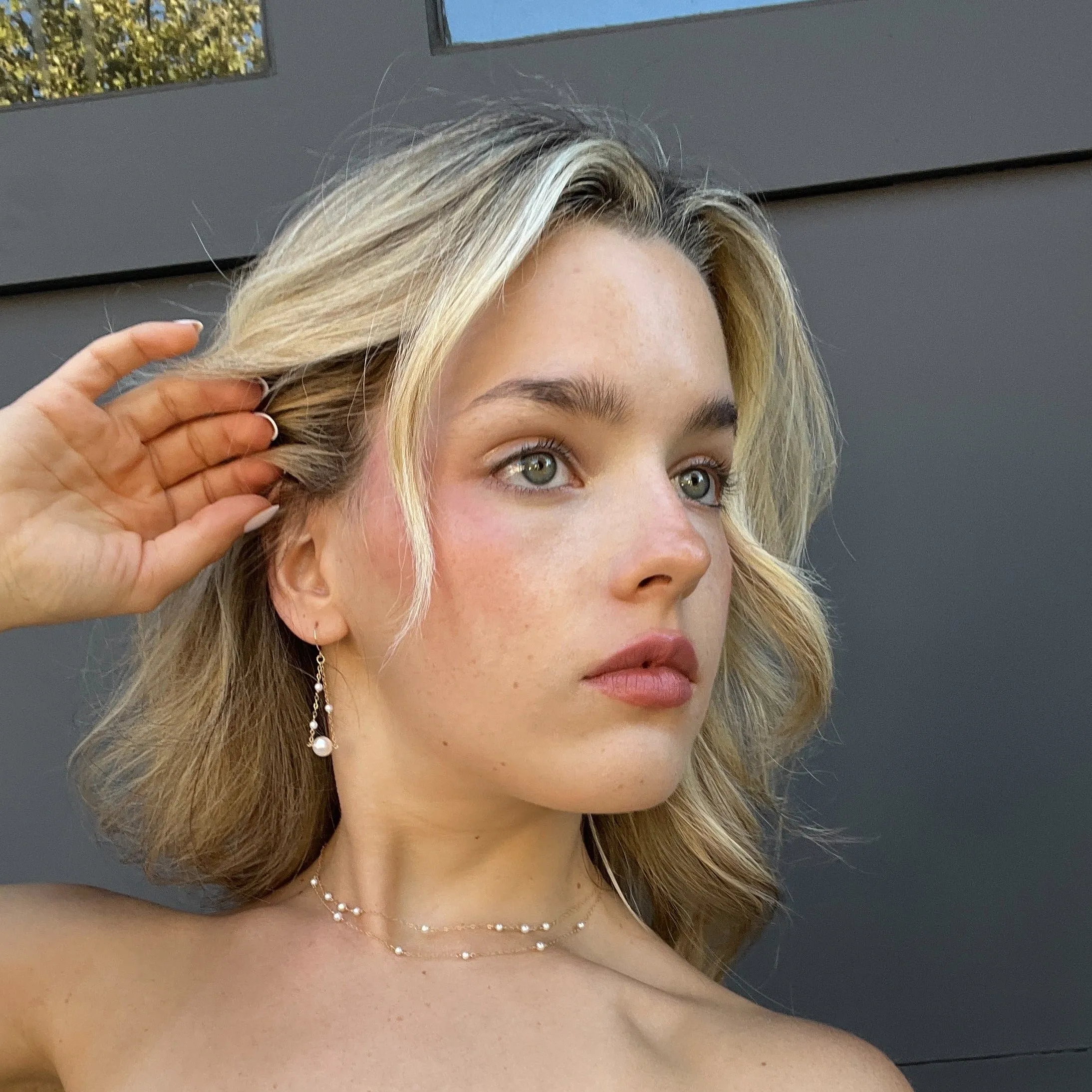 14K van luna - double-layered versatile pearl necklace14K
