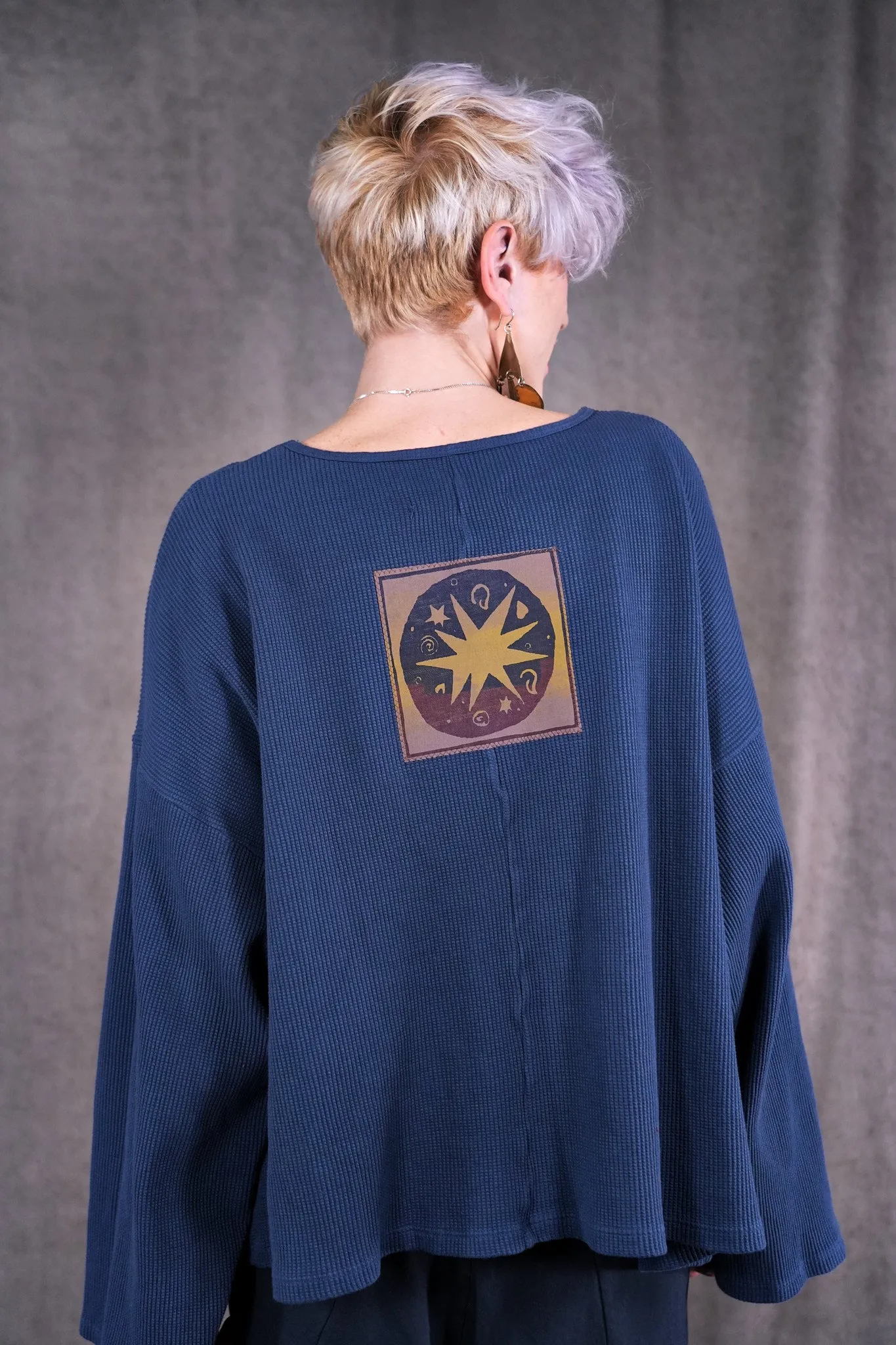 1608 Donna's Thermal Top Vintage Indigo-P