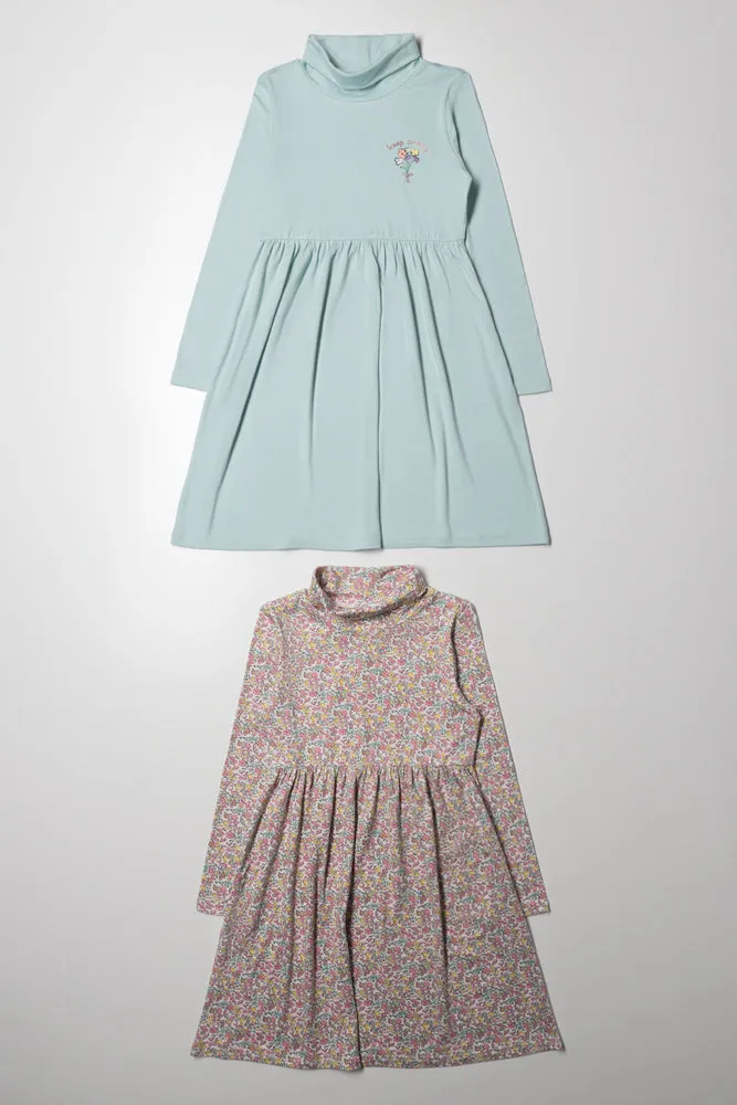 2 Pack Poloneck Dress Multi