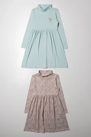 2 Pack Poloneck Dress Multi