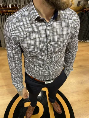 6083 Army Green & Navy L/S Shirt