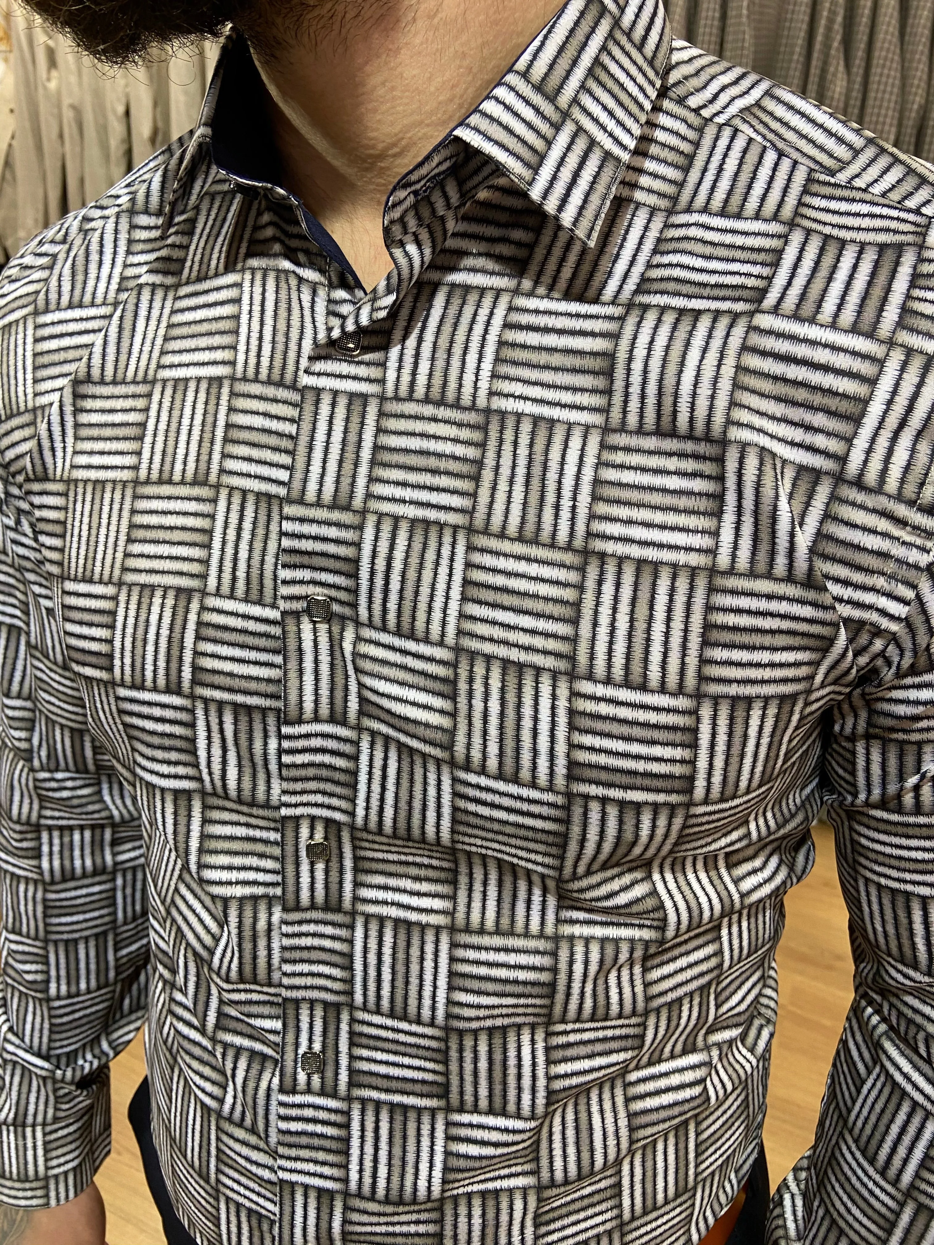 6083 Army Green & Navy L/S Shirt