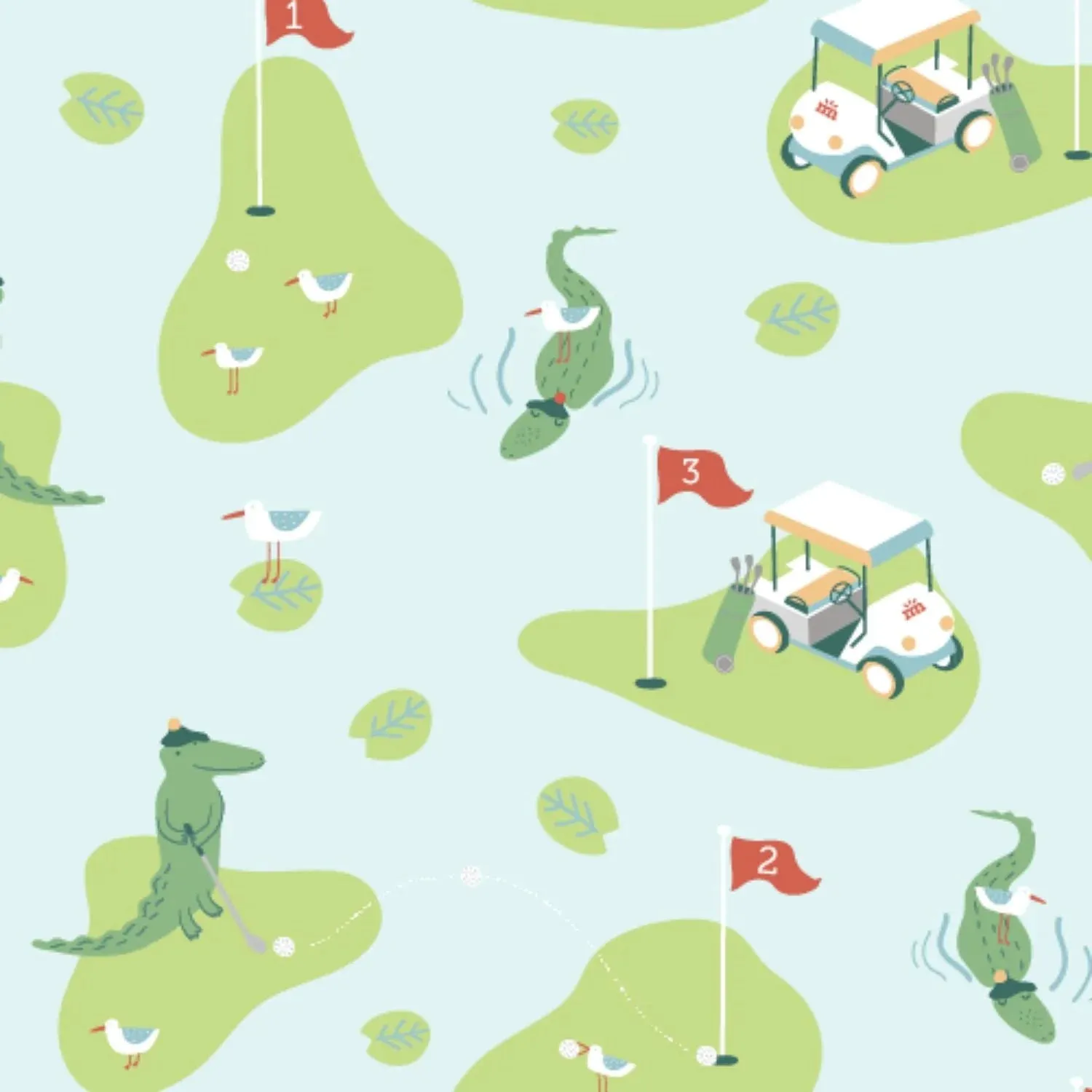 A Putt Above No Drama Short Sleeve PJ Set