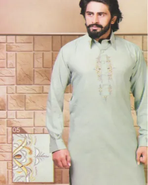 Afghan Gents Dress Light Green Color