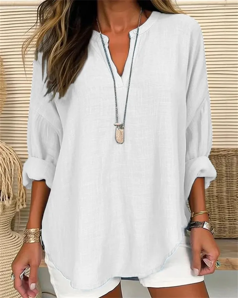 Alicia® | Linen Cotton Shirt In A Loose Fit