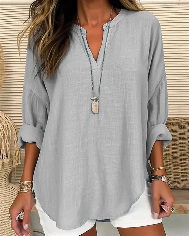 Alicia® | Linen Cotton Shirt In A Loose Fit