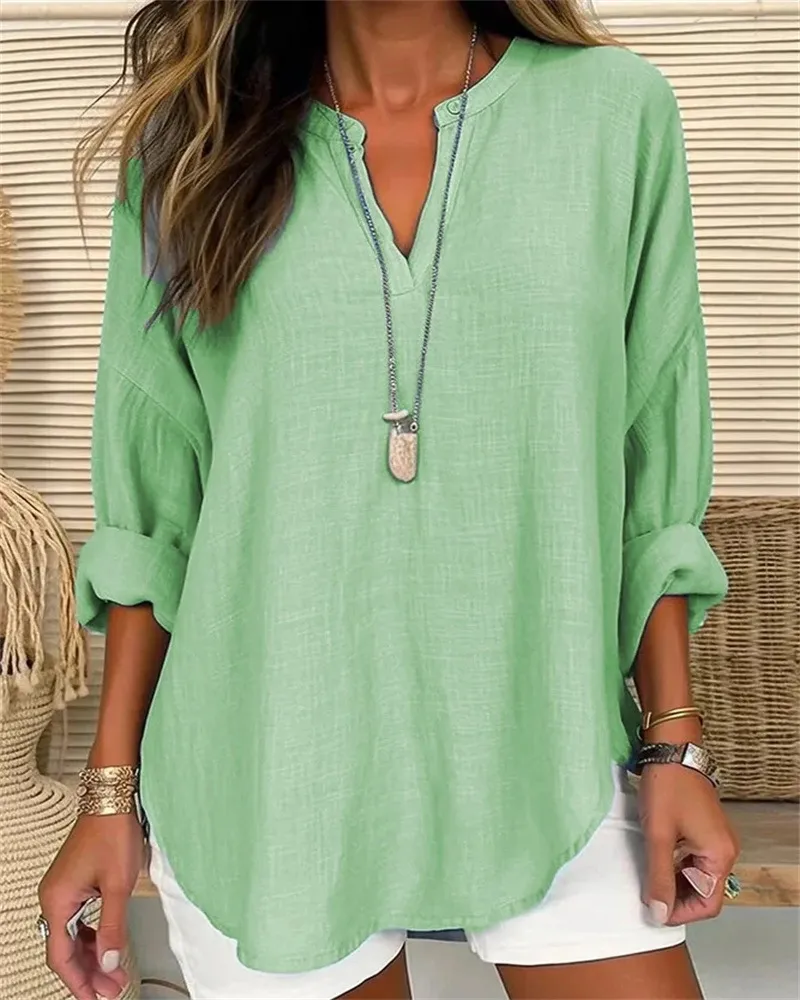 Alicia® | Linen Cotton Shirt In A Loose Fit