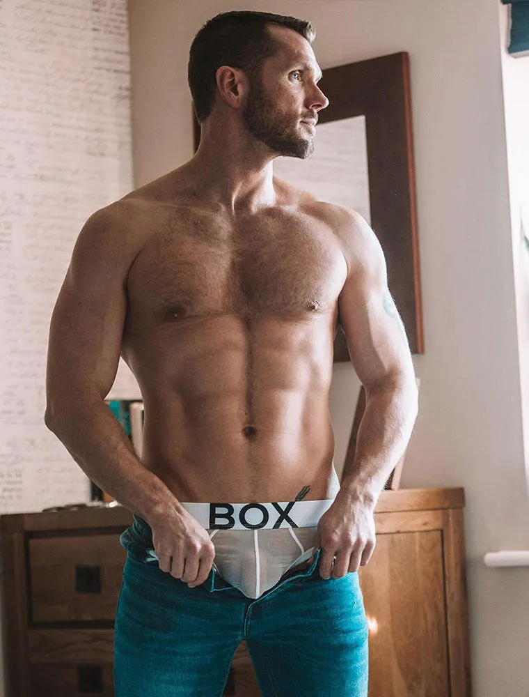 All Over Mesh Briefs - White