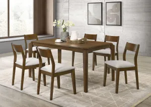 Almonte 7-piece 59-inch Rectangular Dining Set Dark Brown