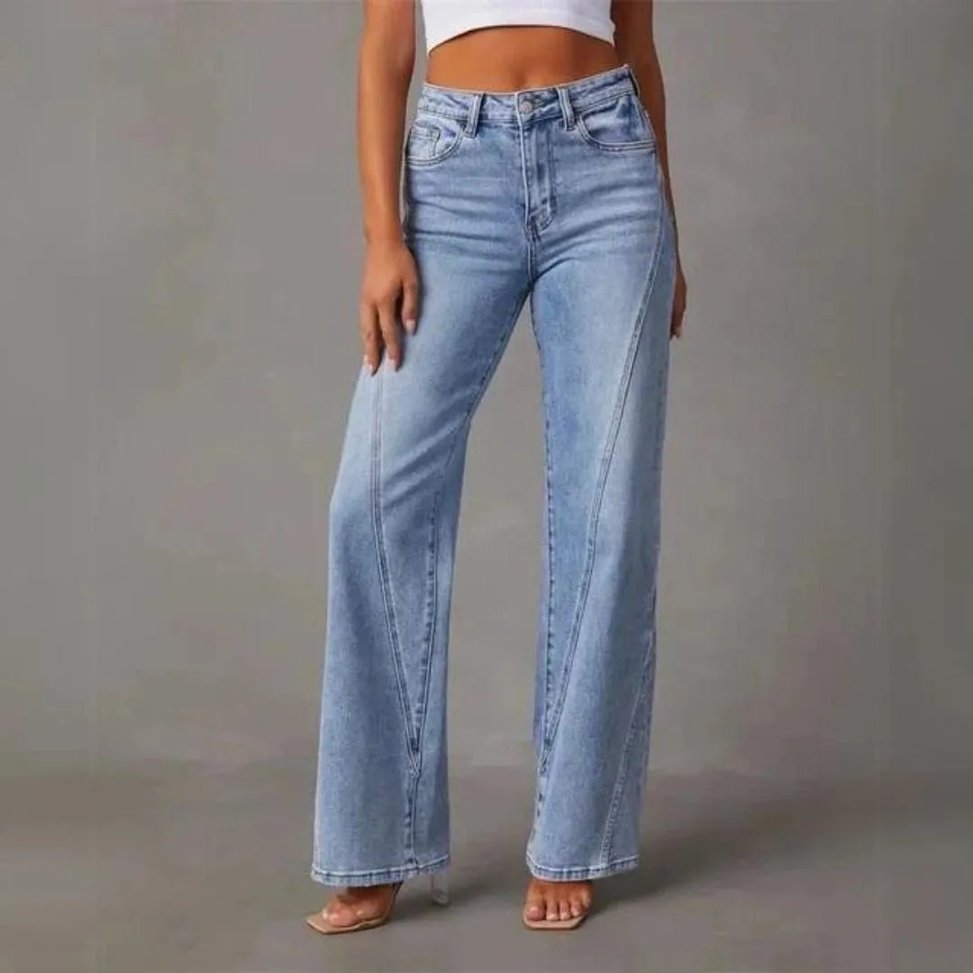 Ania® | High-Waisted Light Blue Jeans
