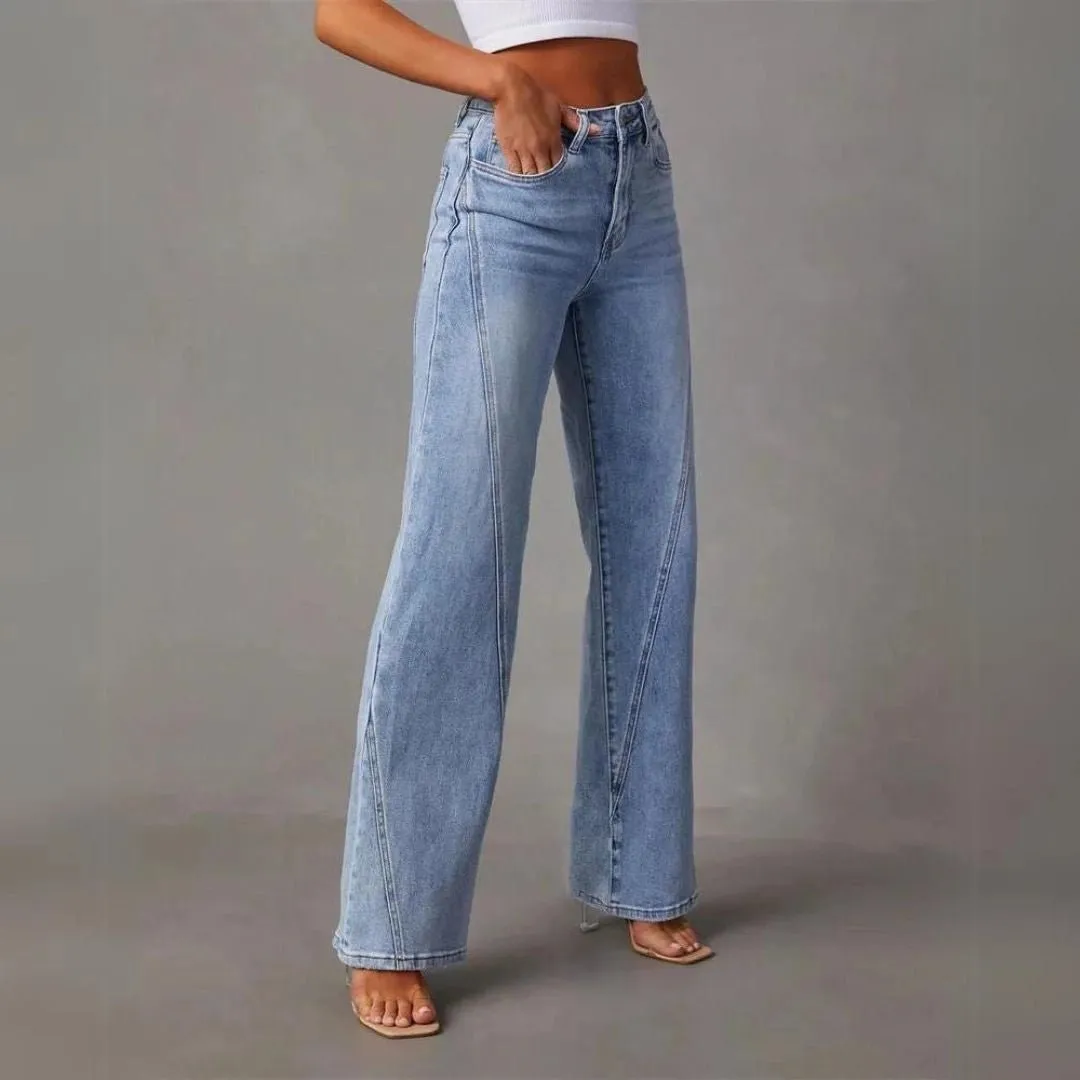 Ania® | High-Waisted Light Blue Jeans