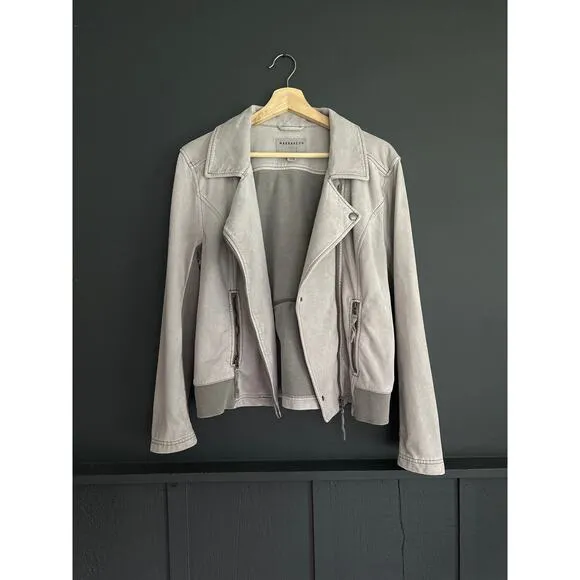 Anthropologie Marrakech Parkway Moto Jacket Grey Size Large Petite