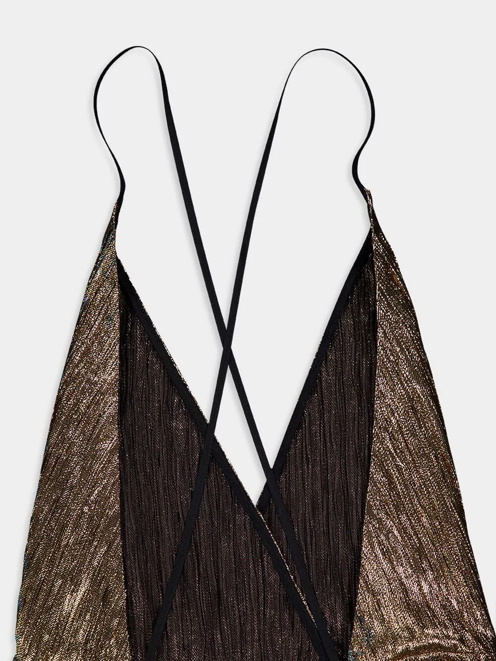 Astro Gilded Pleated Midi Dress
