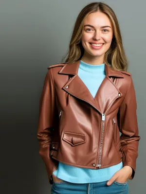 Asymmetry Edge Leather Jacket