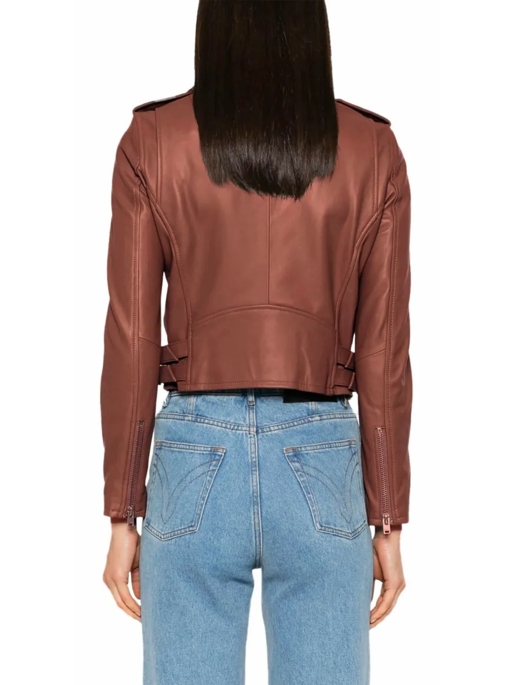 Asymmetry Edge Leather Jacket