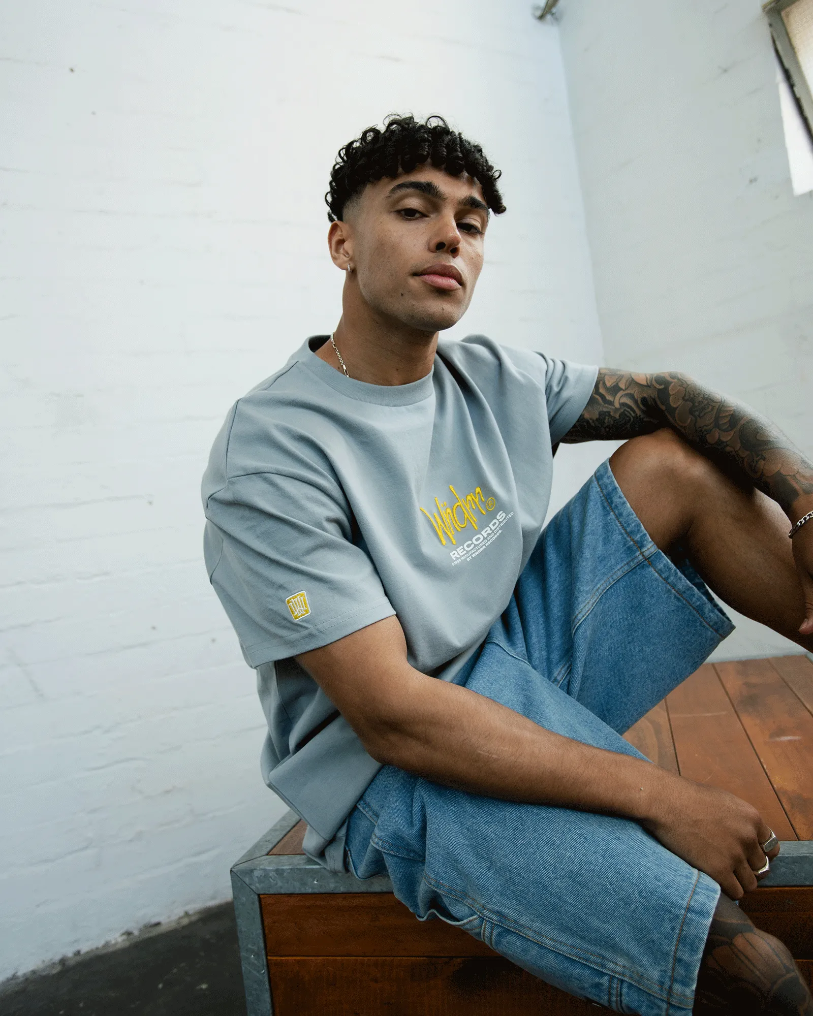 ATLANTIC BOX FIT TEE - CEMENT GREY