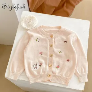 Baby Girls' Cozy Autumn Knit Cardigan