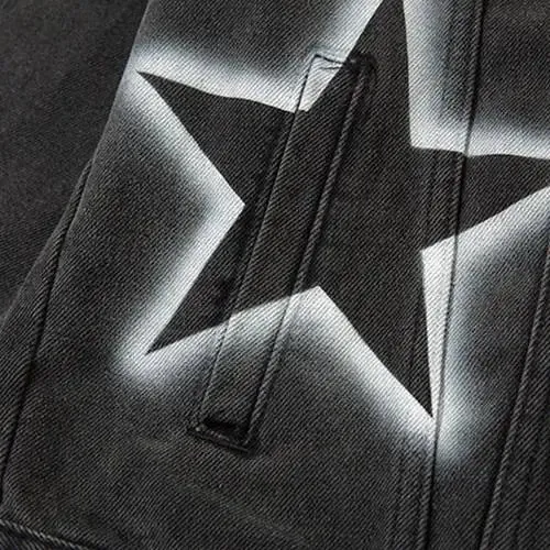 Baggy Star Washed Denim Jacket from the Y2K Streetwear Collection