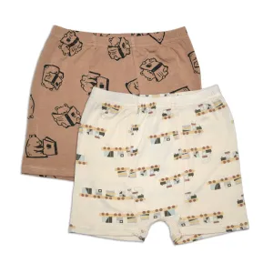 Bamboo Underwear Shorts 2 pack (Story Book Bear & All Aboard Prt)