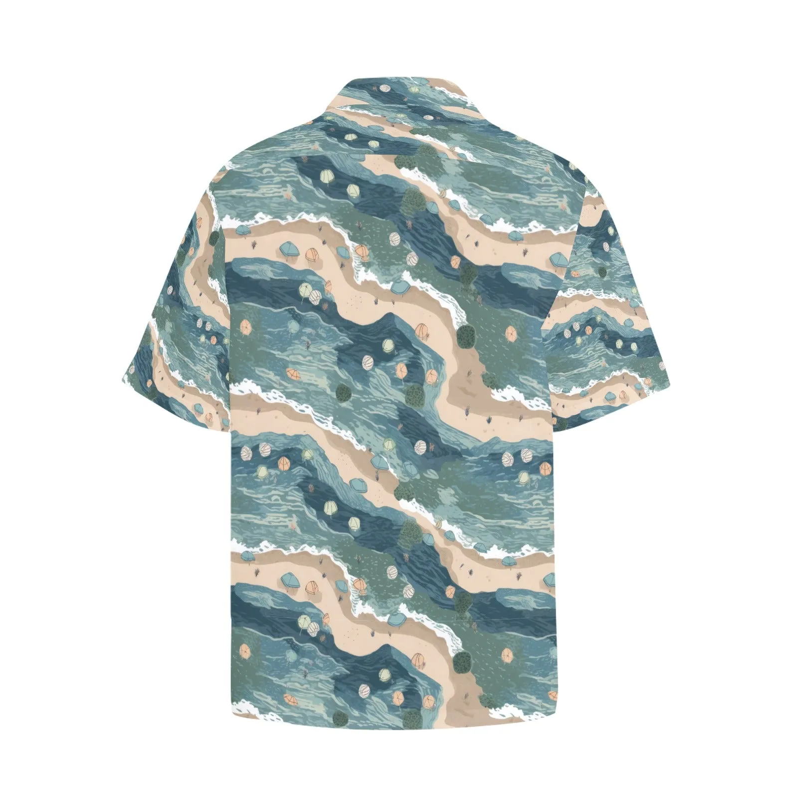 Beach Shoreline Men's Hawaiian Shirt