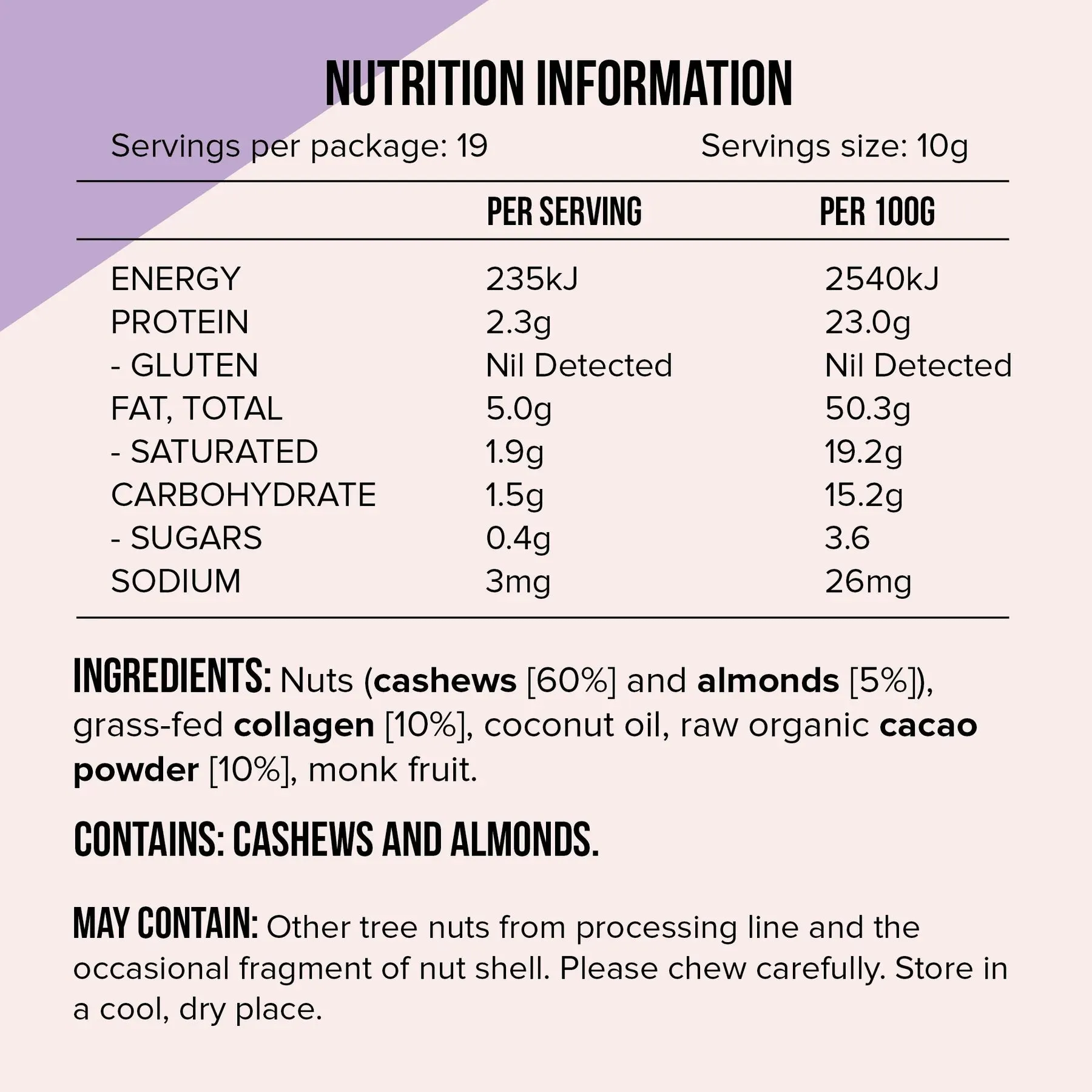 Beauty Food Choc Chic Nut Butter with Collagen