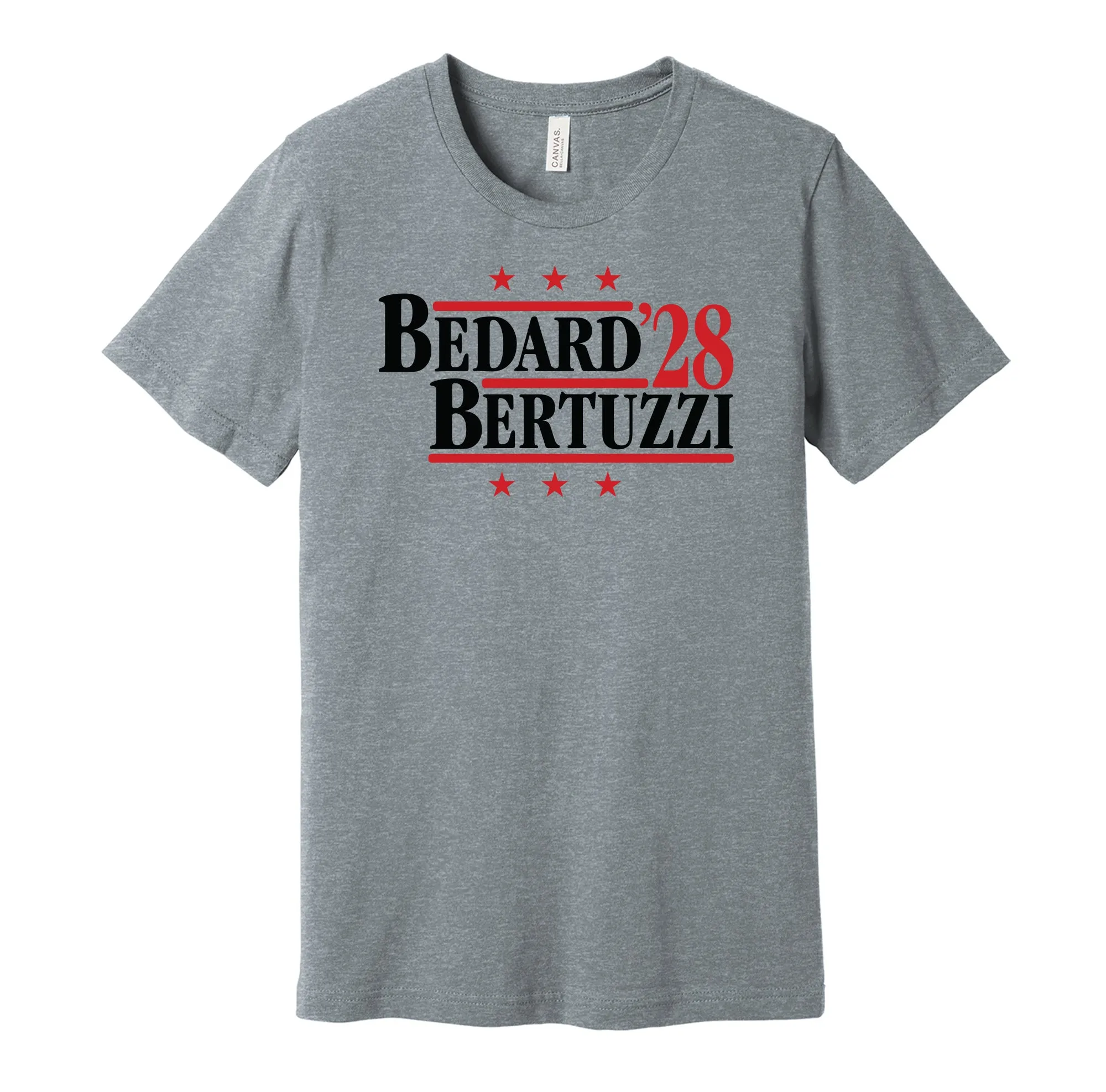 Bedard & Bertuzzi '28 - Chicago Hockey Political Campaign Parody T-Shirt - Hyper Than Hype Shirts