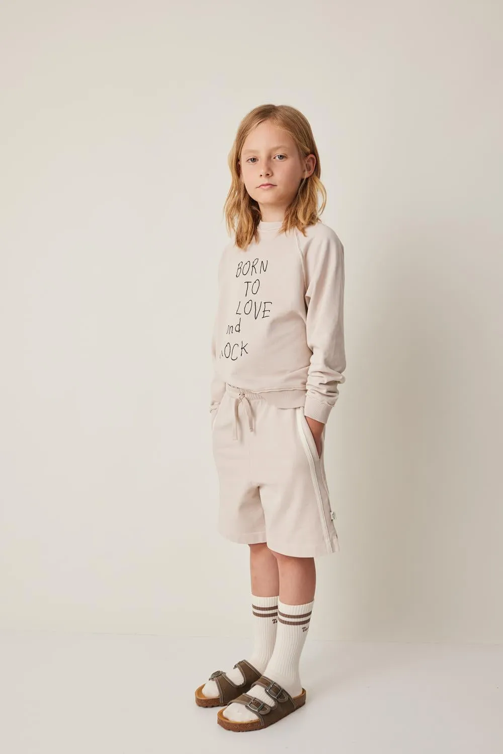 Beige Fleece Shorts