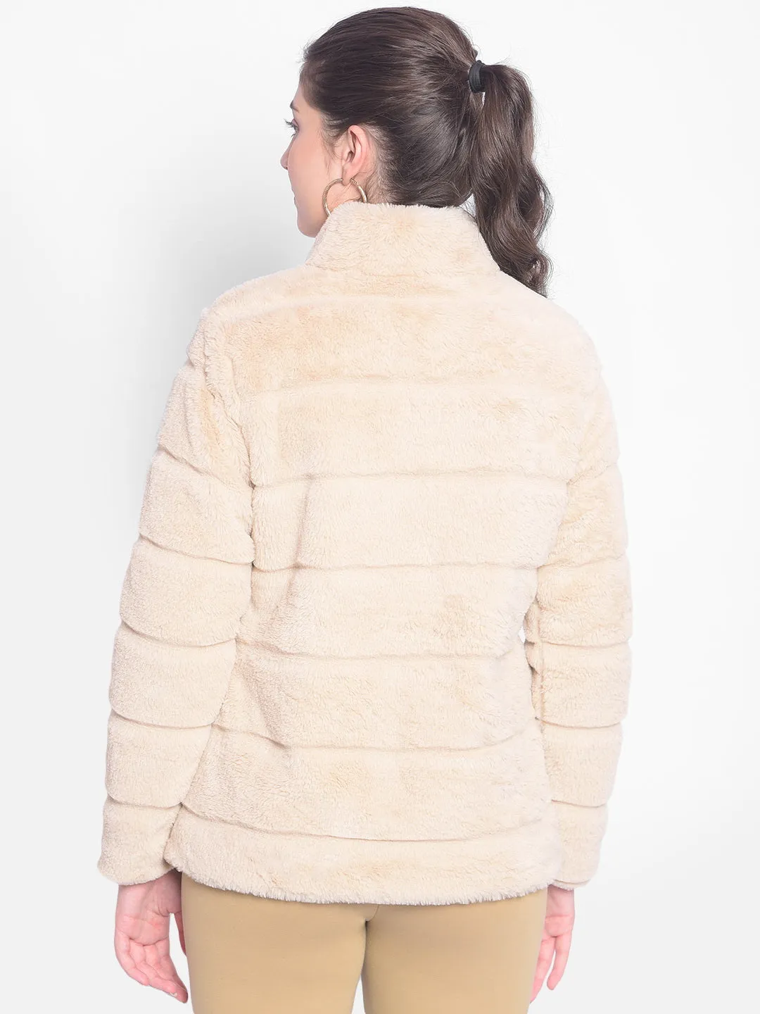 Beige Fur Jackets