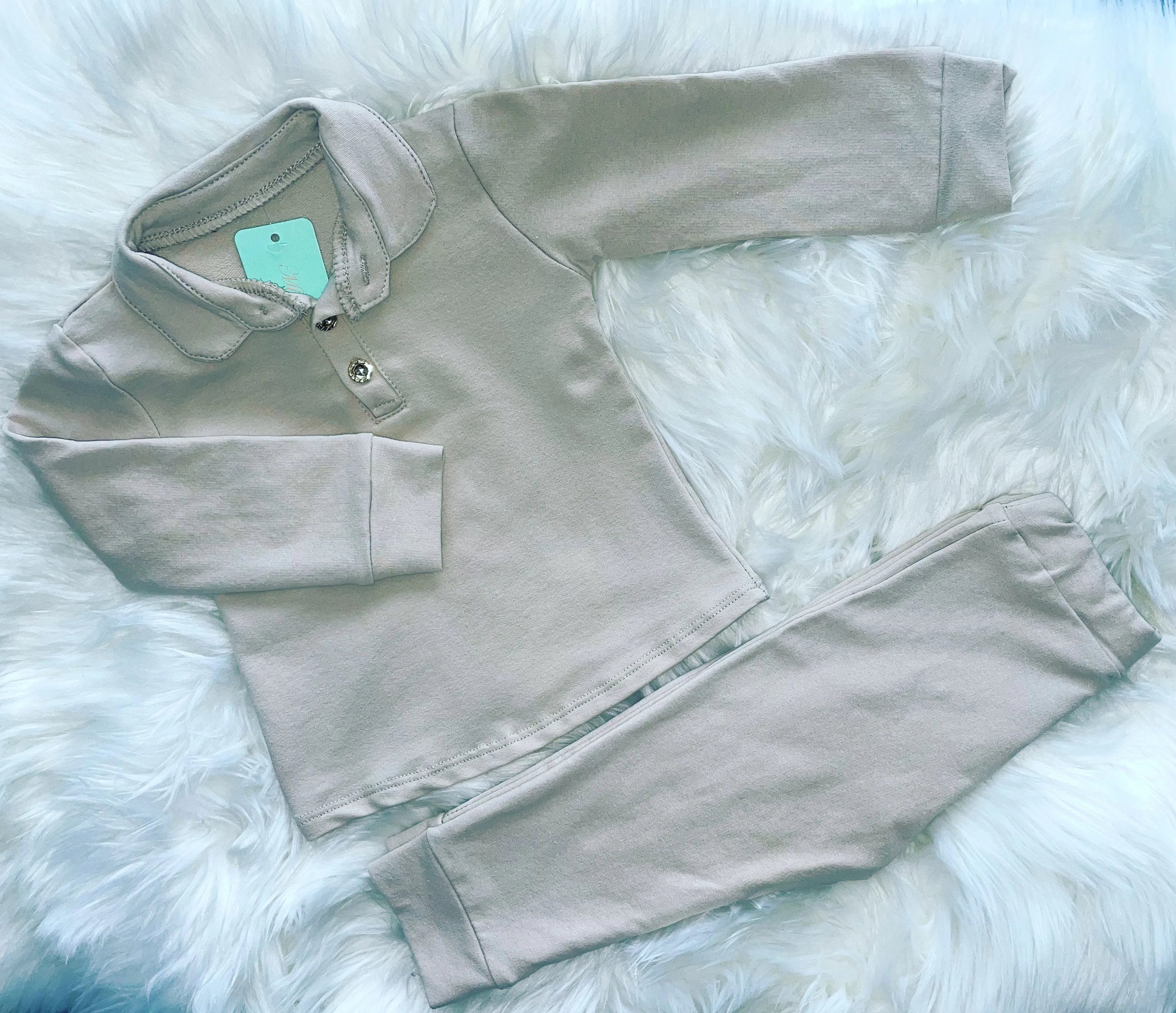 Beige Smart Polo Loungewear