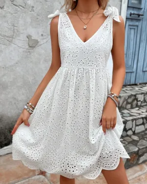 Belle Embroidered Mini Dress