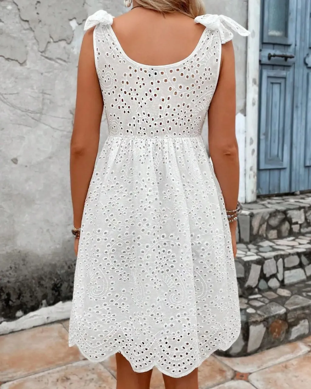 Belle Embroidered Mini Dress