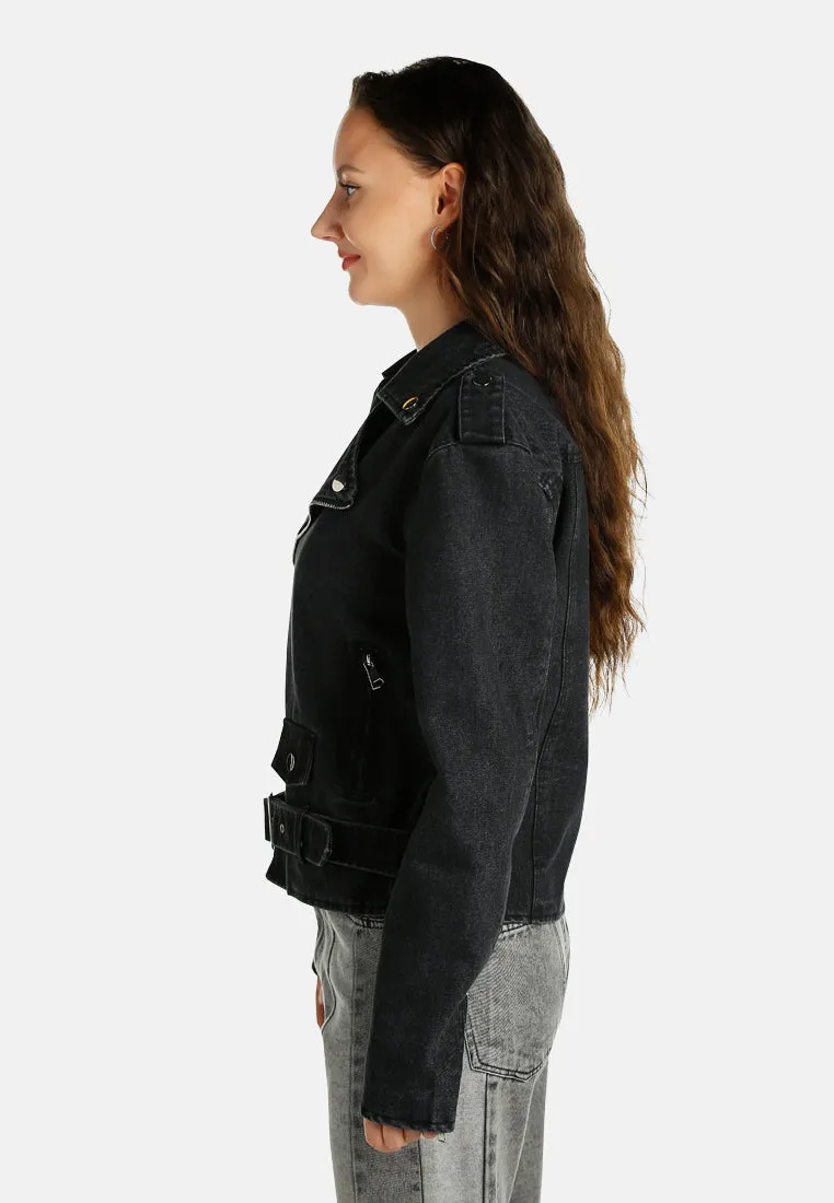 Biker Jacket In Black By RUW