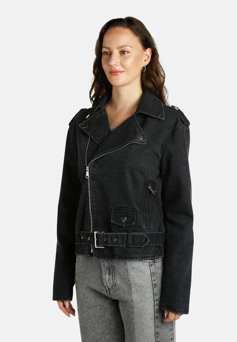 Biker Jacket In Black By RUW