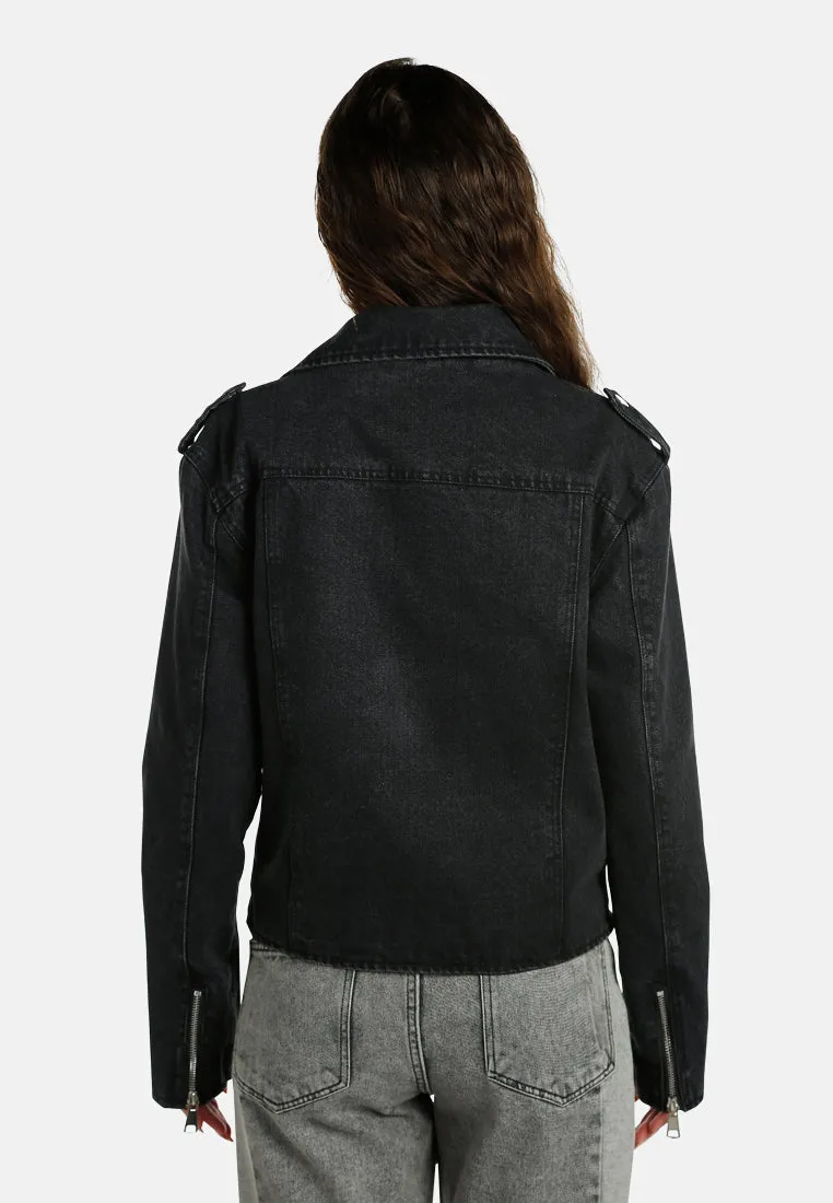 Biker Jacket In Black By RUW