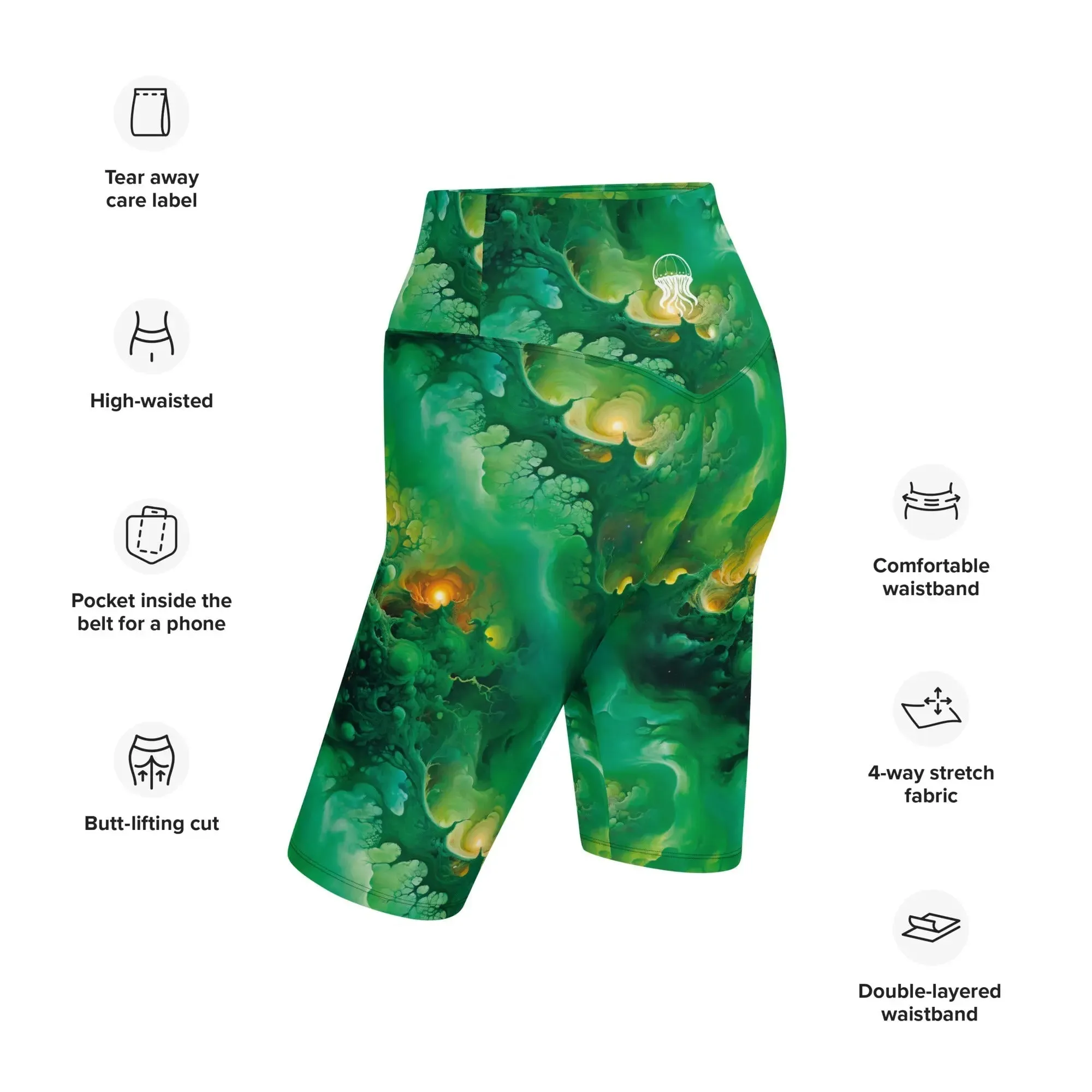 Biker Shorts - Viridian Shroud