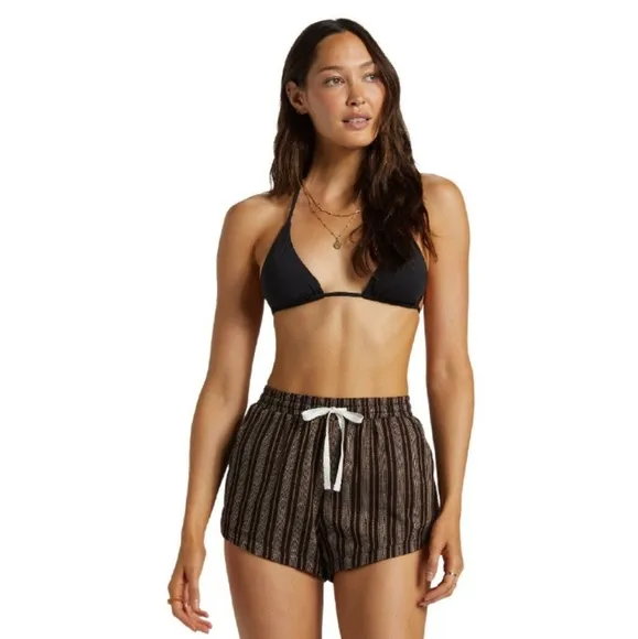 BILLABONG NEW Road Trippin Scallop Hem Yarn Dyed Shorts