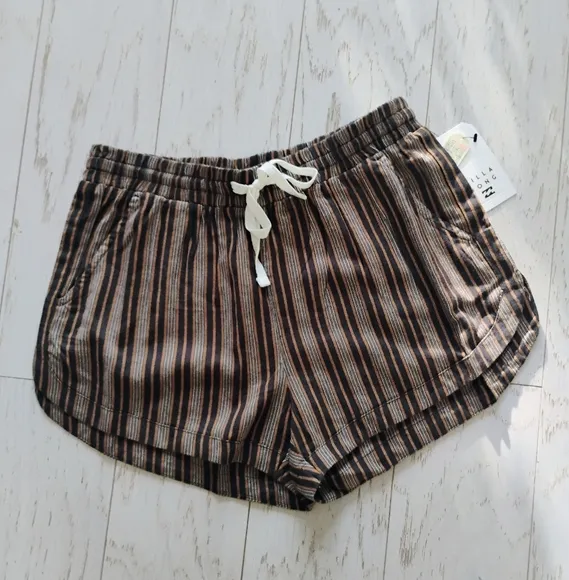 BILLABONG NEW Road Trippin Scallop Hem Yarn Dyed Shorts