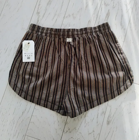 BILLABONG NEW Road Trippin Scallop Hem Yarn Dyed Shorts