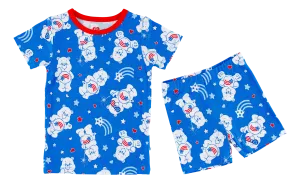 Birdie Bean Care Bears™ America 4th of July Print 2-piece Short Sleeve Kids Pajamas with Shorts