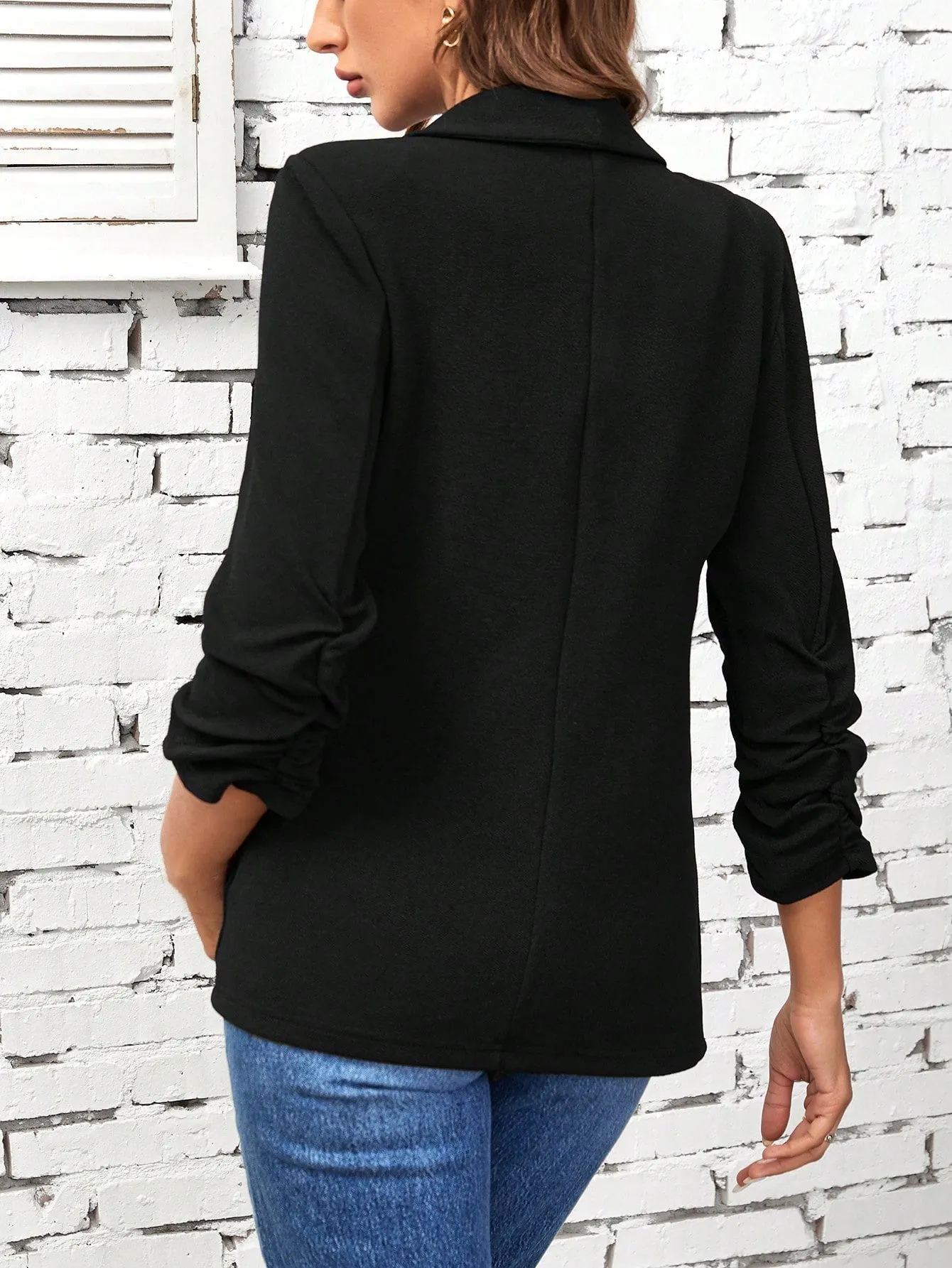 BizChic Blazer con Volantes para Mujer - Cherry Vibes CR