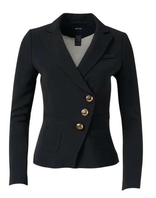Black Stretch Wrap Blazer