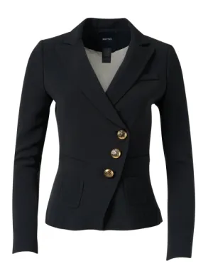 Black Stretch Wrap Blazer