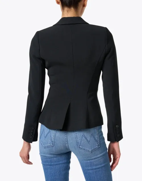 Black Stretch Wrap Blazer